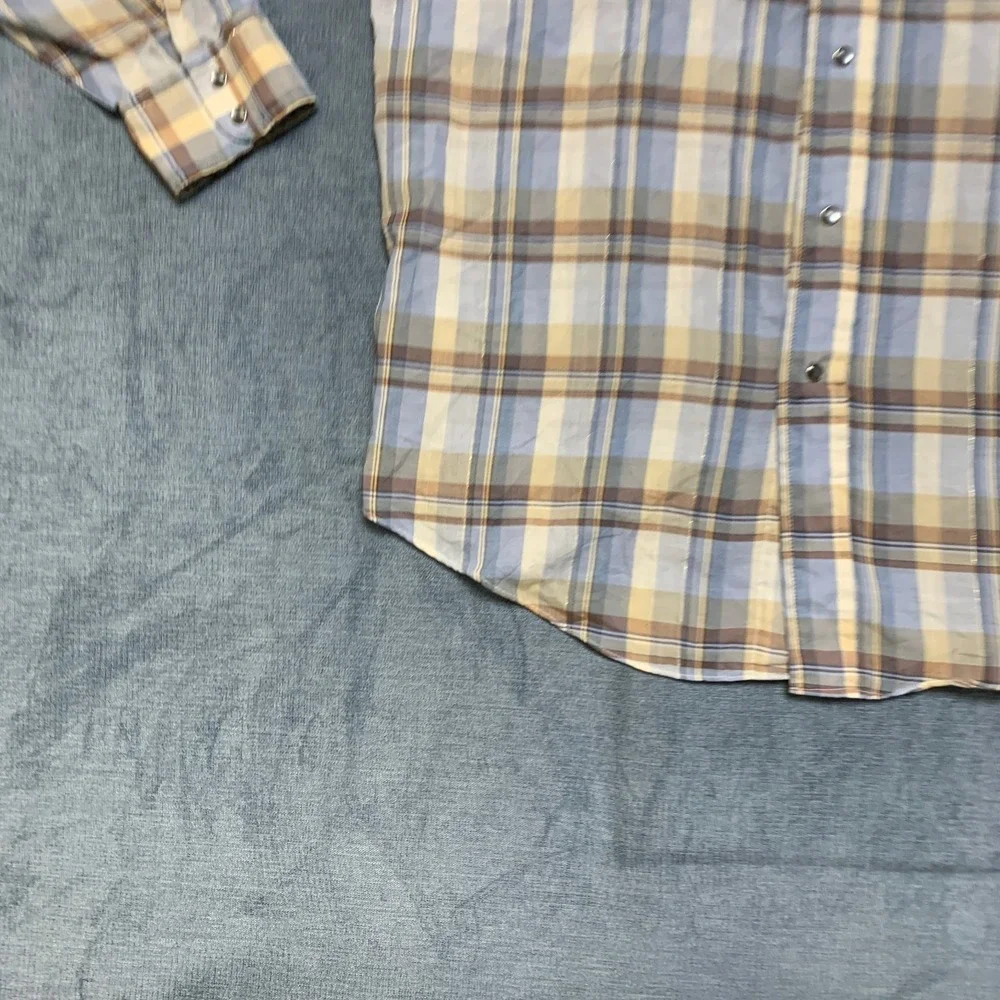 Levi's Western Shirt Men Large Multicolor Plaid Cowboy Rodeo Collared Snap Front
